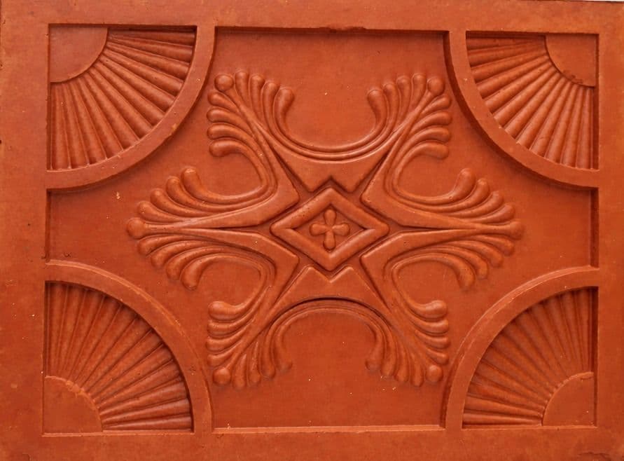 Clay Celing Tile ( KalpVriksh Pattern) Designer Clay Celing Tile Ceiling Tiles - A1 Fire-Rated Low Water Absorption (13 - 14%) Exterior Wall Cladding by UrbanClay India